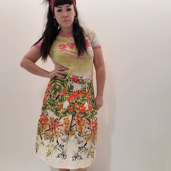 Talbots Floral Aline Skirt with Pleats - Picture 1 of 16